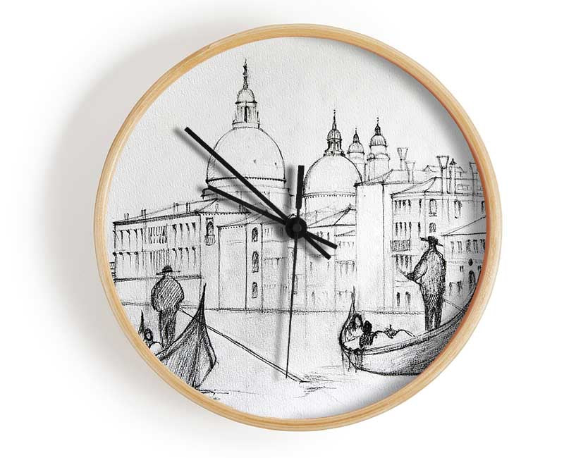 Gondola Ride 3 Clock - Wallart-Direct UK