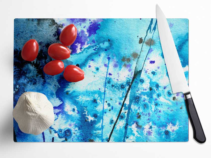 Flower Ocean Glass Chopping Board