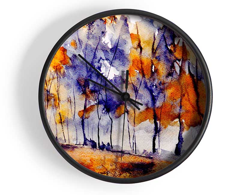 Autumn Trees Clock - Wallart-Direct UK