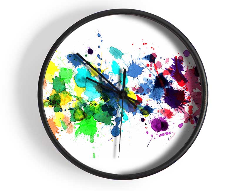 Colour Raindrops Clock - Wallart-Direct UK