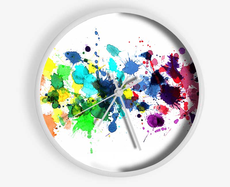 Colour Raindrops Clock - Wallart-Direct UK