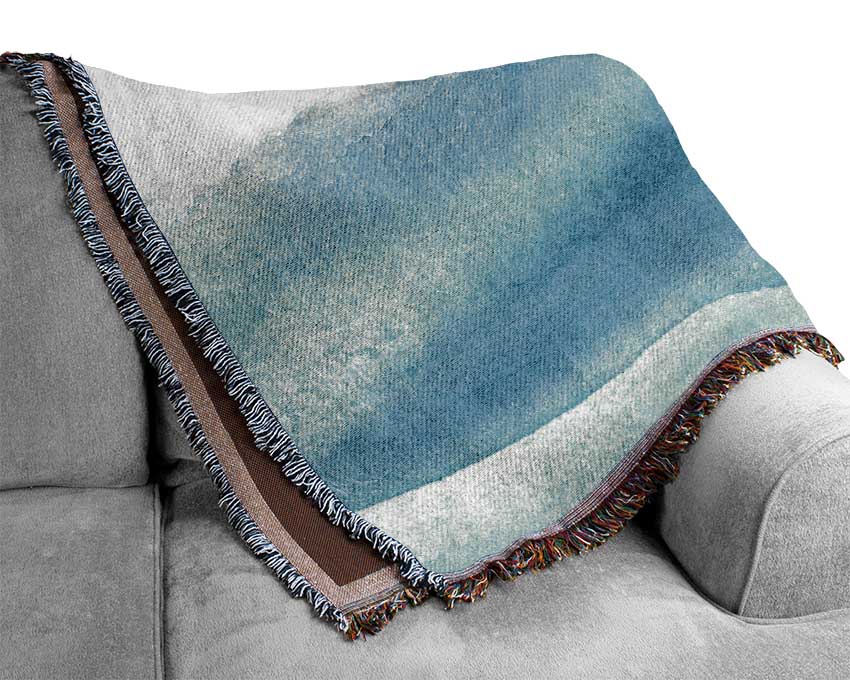 Gentle Ocean Spray Woven Blanket