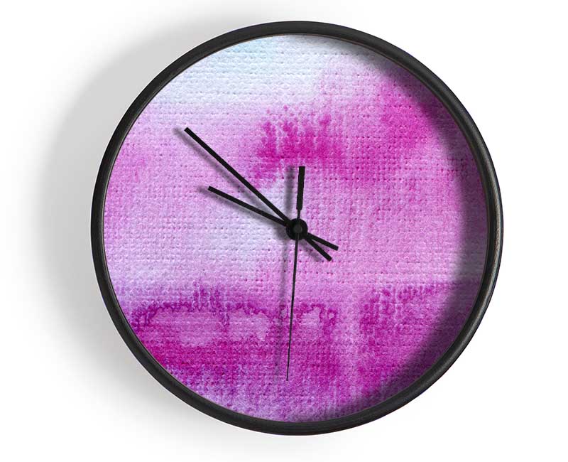 Pink River Rain Clouds Clock - Wallart-Direct UK