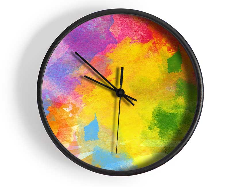 Rainbow Clouds Clock - Wallart-Direct UK