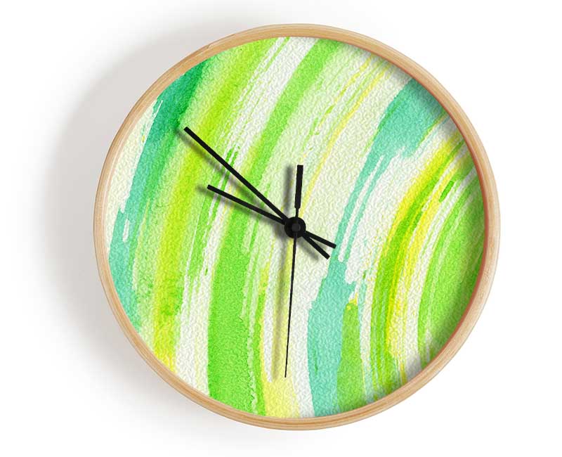 Green Sun Clock - Wallart-Direct UK