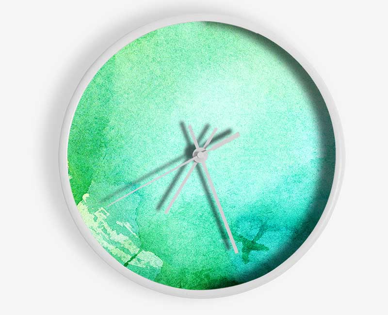 Green Clock - Wallart-Direct UK