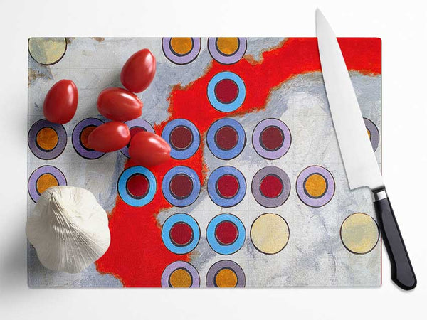 Path Across The Red Glass Chopping Board