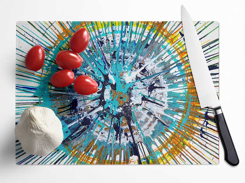 Star Explosion 3 Glass Chopping Board