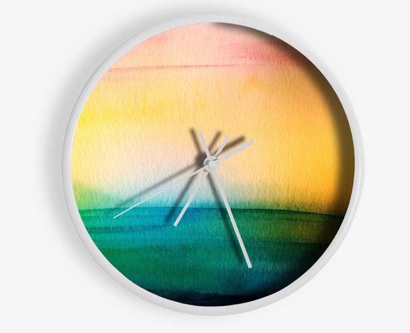 Sun Haze Fileds Clock - Wallart-Direct UK