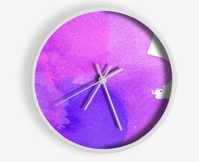 Purple Sun Through The Pink Clouds Clock - Wallart-Direct UK