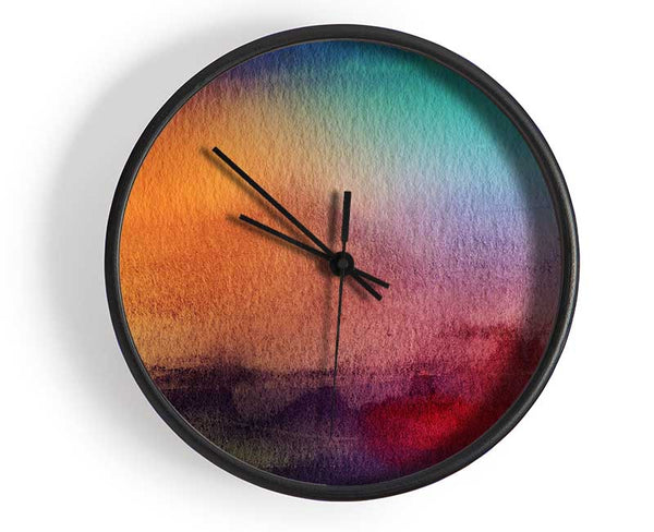 Sunset Fields Clock - Wallart-Direct UK