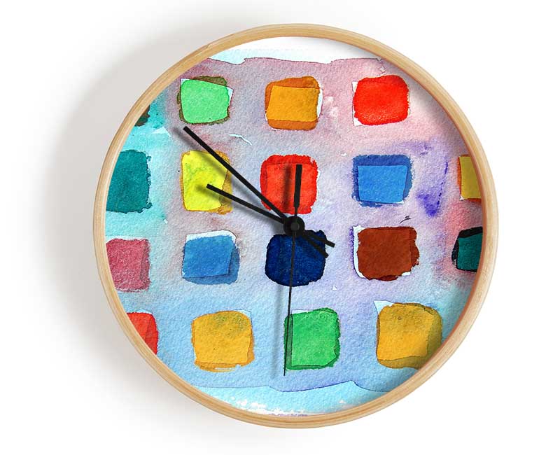 Colour Palette Clock - Wallart-Direct UK