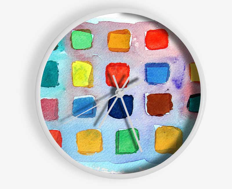 Colour Palette Clock - Wallart-Direct UK