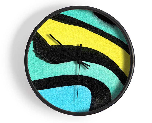 Animal Stripes 2 Clock - Wallart-Direct UK