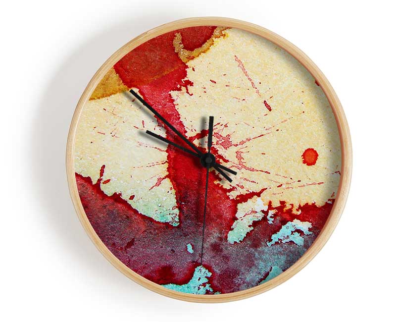 Red River Splat Clock - Wallart-Direct UK