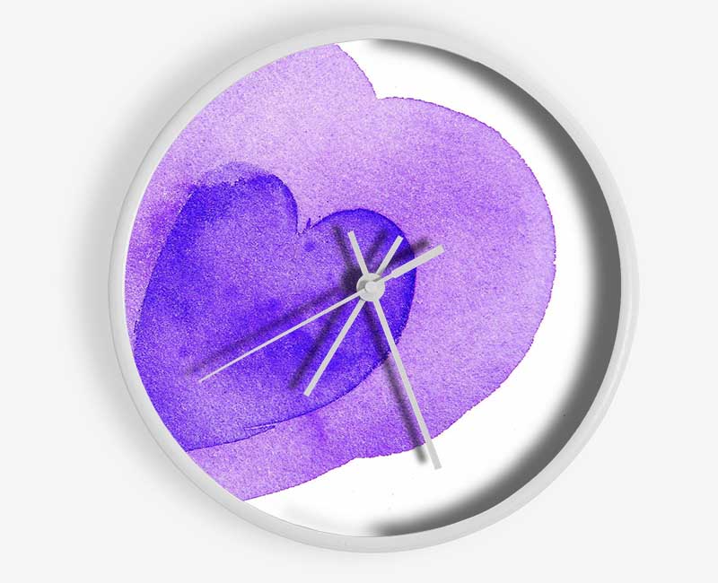 Purple Love Clock - Wallart-Direct UK