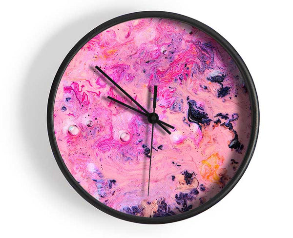 Pink Bubble Liquid Clock - Wallart-Direct UK