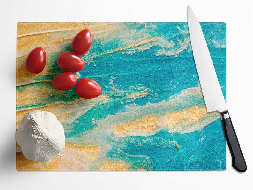 The Ocean Sands Glass Chopping Board