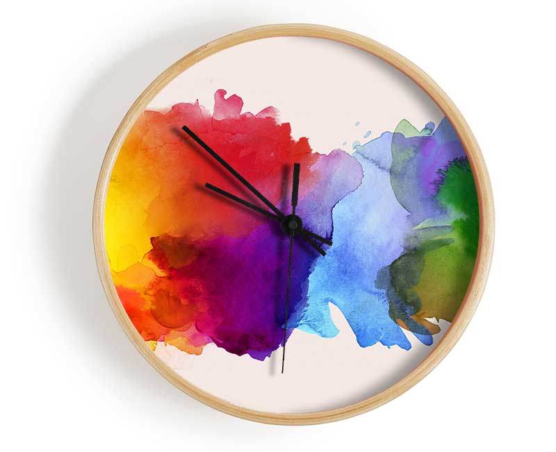 Rainbow Explosion Clock - Wallart-Direct UK