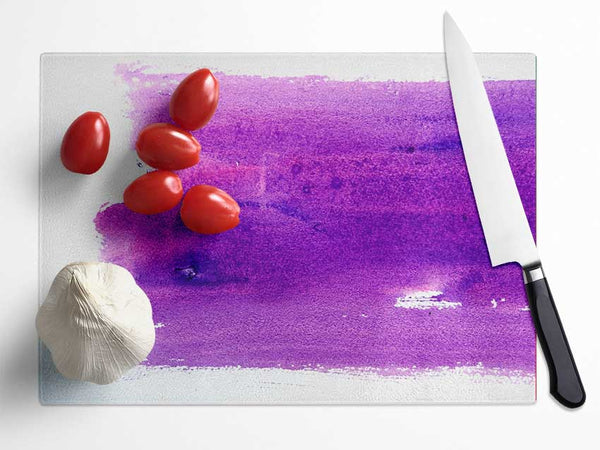 Purple Patience Glass Chopping Board