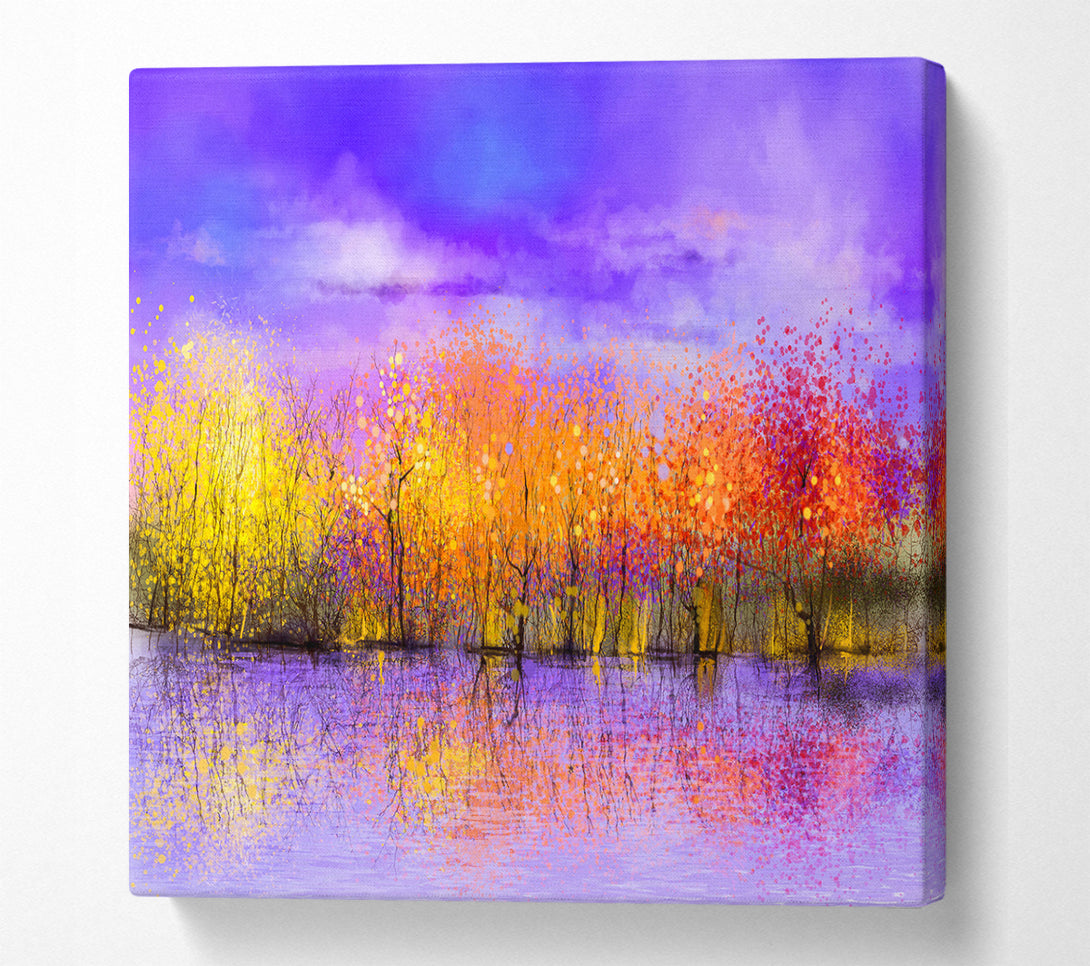 A Square Canvas Print Showing Magical Trees Square Wall Art