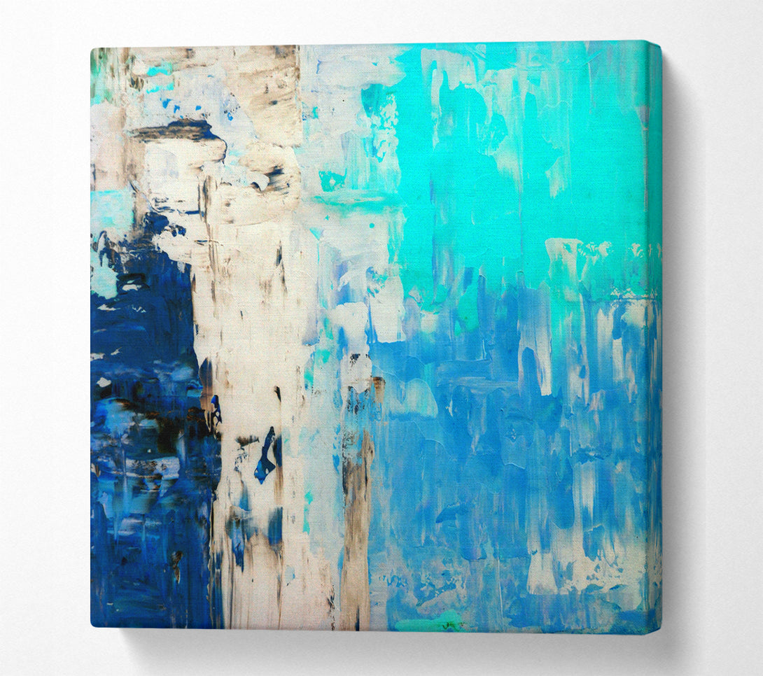 A Square Canvas Print Showing Beach Walk Square Wall Art