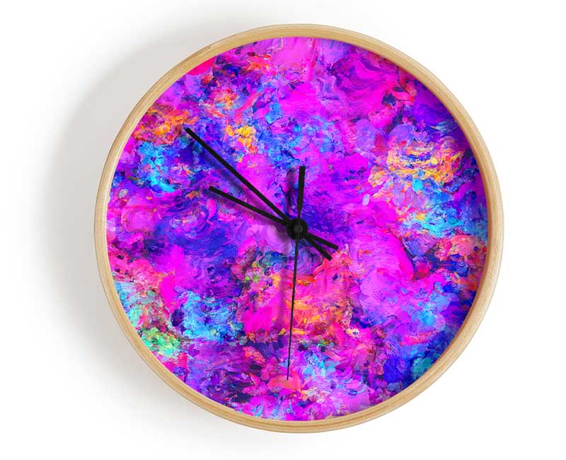 Pink Blast Clock - Wallart-Direct UK