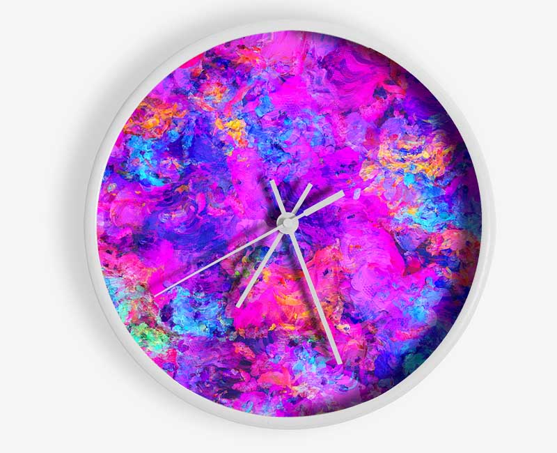 Pink Blast Clock - Wallart-Direct UK