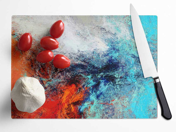 Fire And Ice Glass Chopping Board