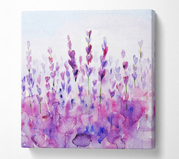 A Square Canvas Print Showing Garden Hearts Square Wall Art