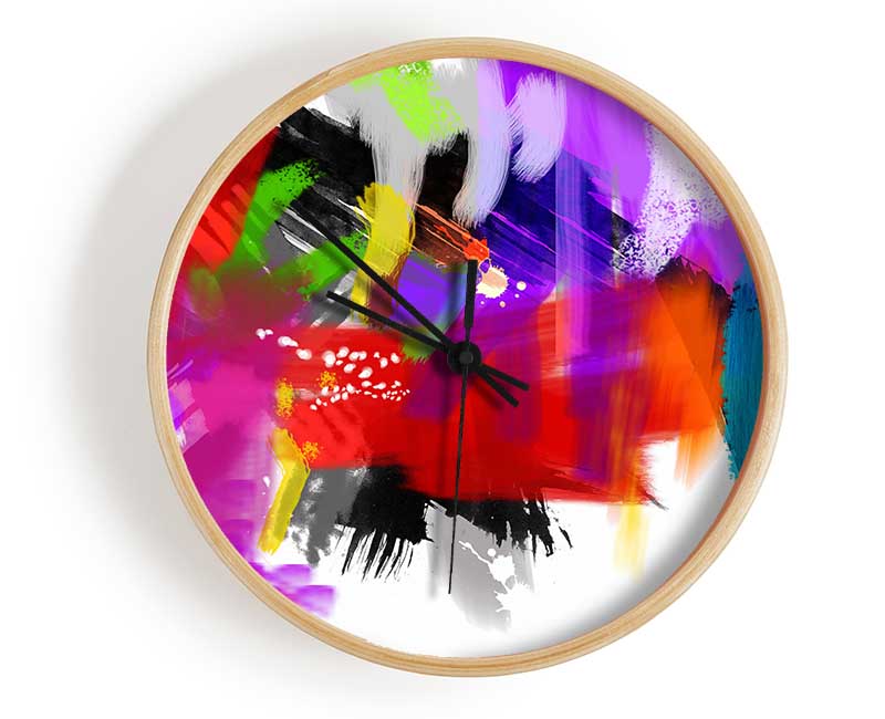 Confused Rainbow Clock - Wallart-Direct UK