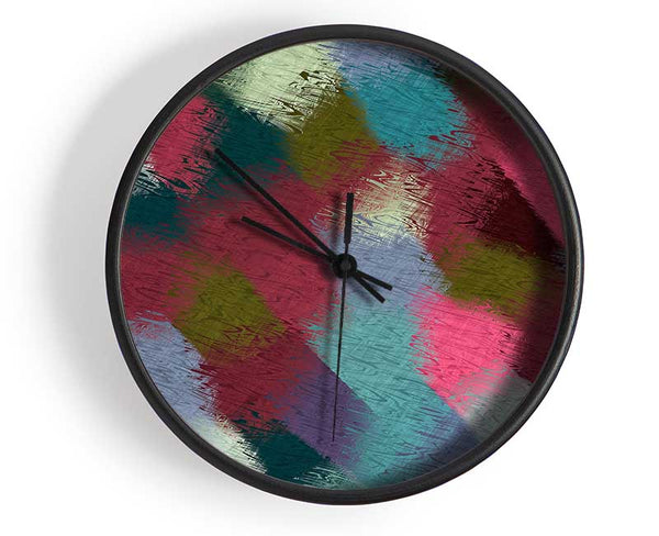 Patchwork Paint Clock - Wallart-Direct UK