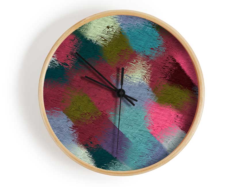 Patchwork Paint Clock - Wallart-Direct UK