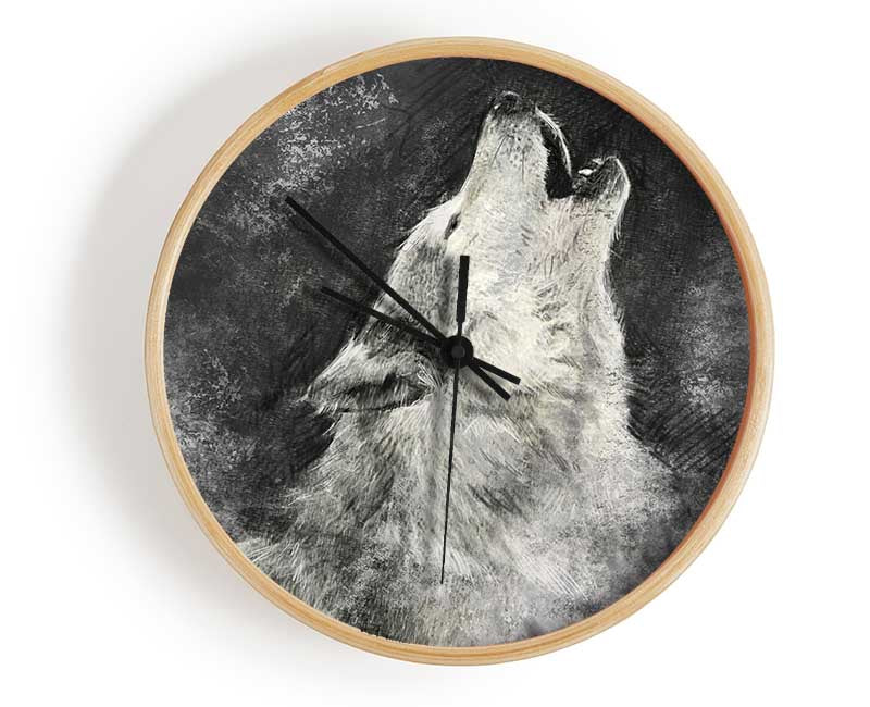 Howling Wolf Calling His Clock - Wallart-Direct UK