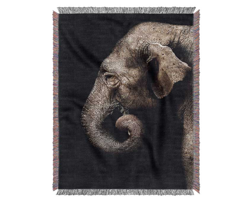 Elephant Feed Woven Blanket