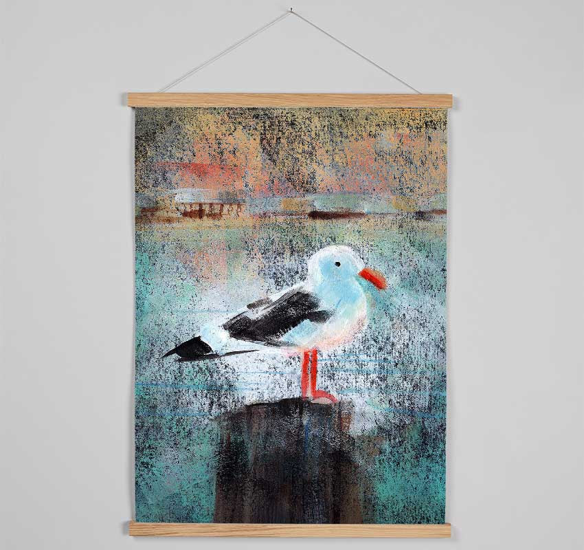 Seagull Perch Hanging Poster - Wallart-Direct UK