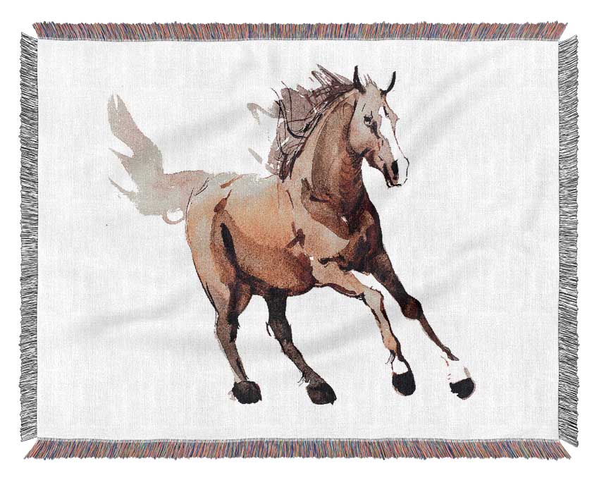 Running Horse Woven Blanket