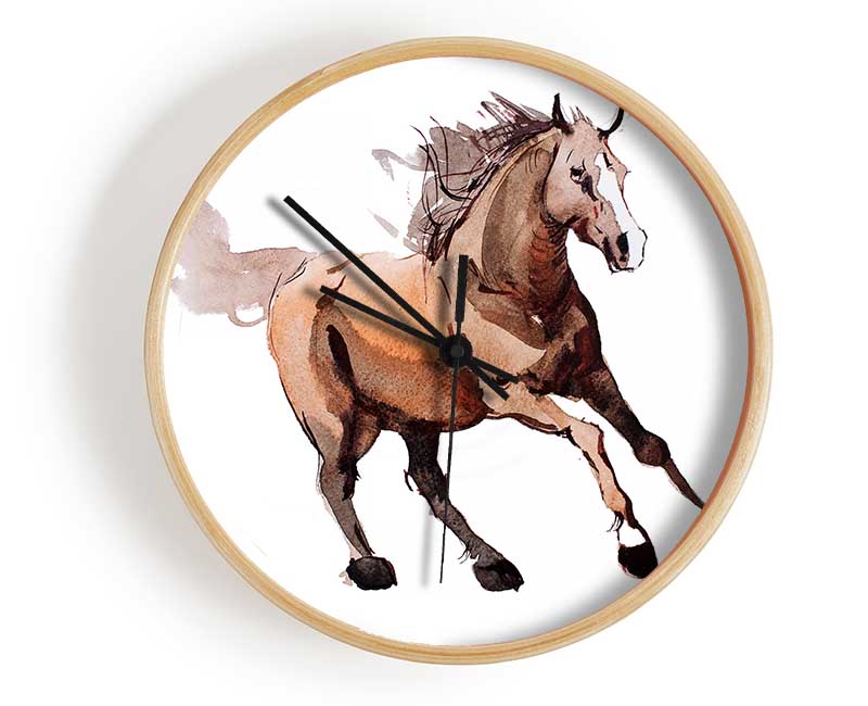 Running Horse Clock - Wallart-Direct UK