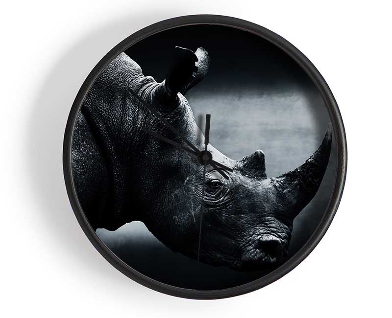 Rhinoceros Beauty Clock - Wallart-Direct UK