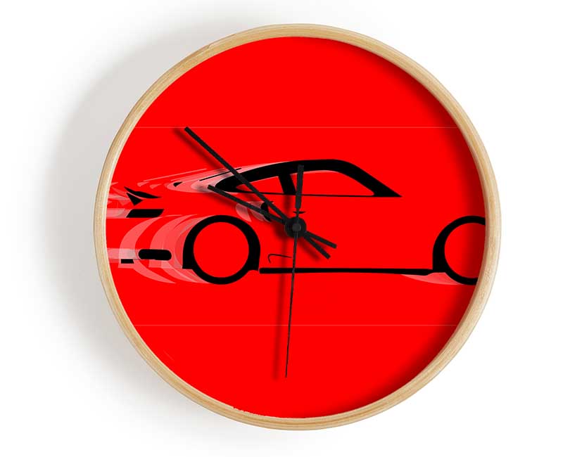 Red Porsche Blur Clock - Wallart-Direct UK