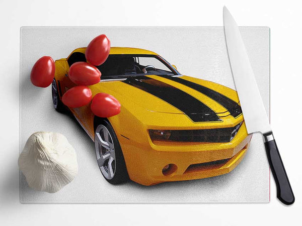 Bumblebee Chevrolet Camaro Glass Chopping Board