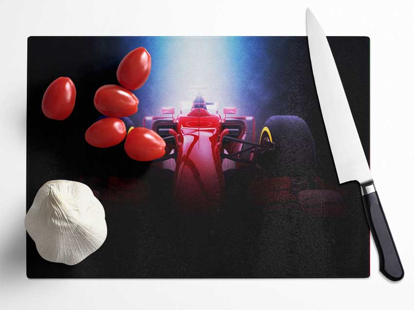 Track Day Glass Chopping Board