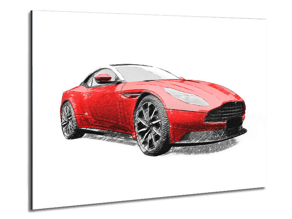 Maserati Red Drawing