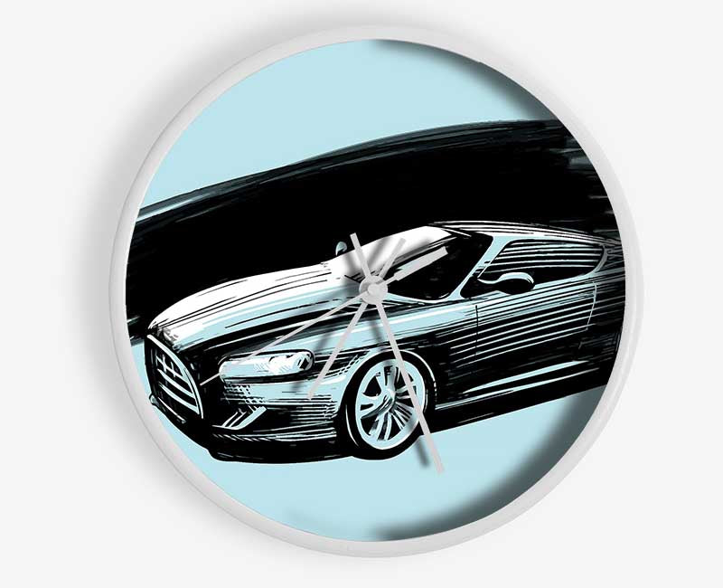 Aston Martin Blues Clock - Wallart-Direct UK