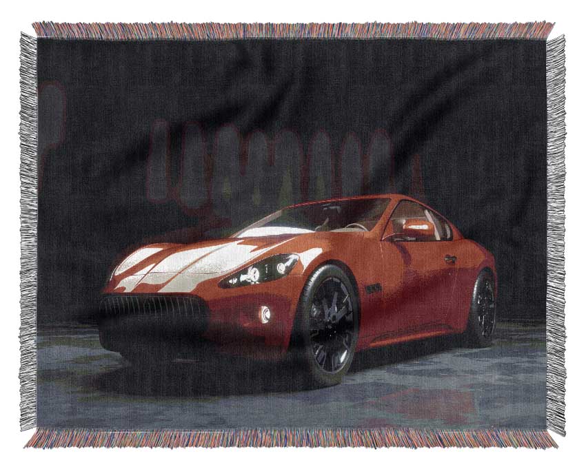 Maserati Red Woven Blanket