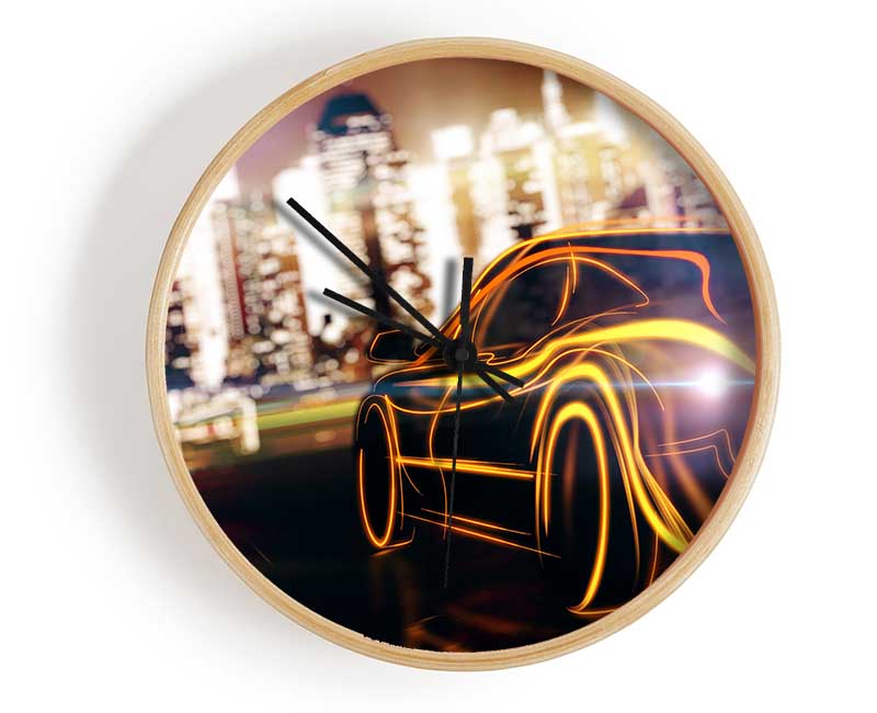 Golden City Clock - Wallart-Direct UK