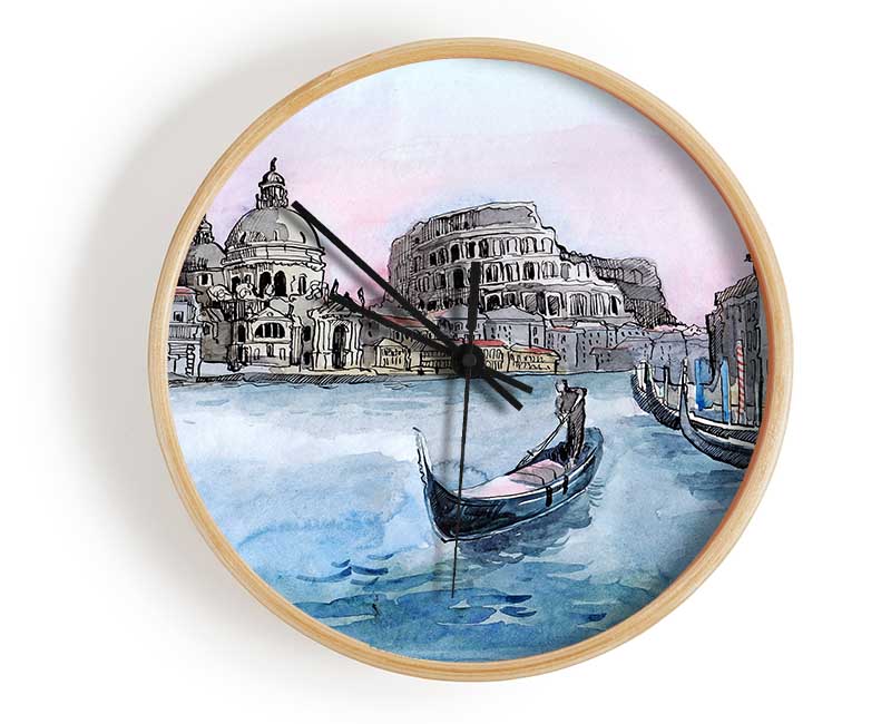 Gondola Ride 10 Clock - Wallart-Direct UK