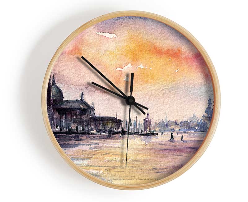 Water City Views Clock - Wallart-Direct UK