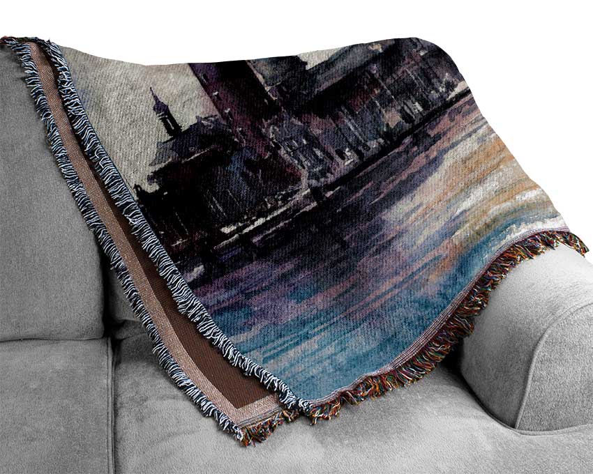 Water City Views Woven Blanket