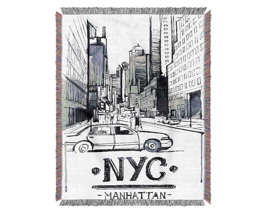 NYC Manhattan Woven Blanket